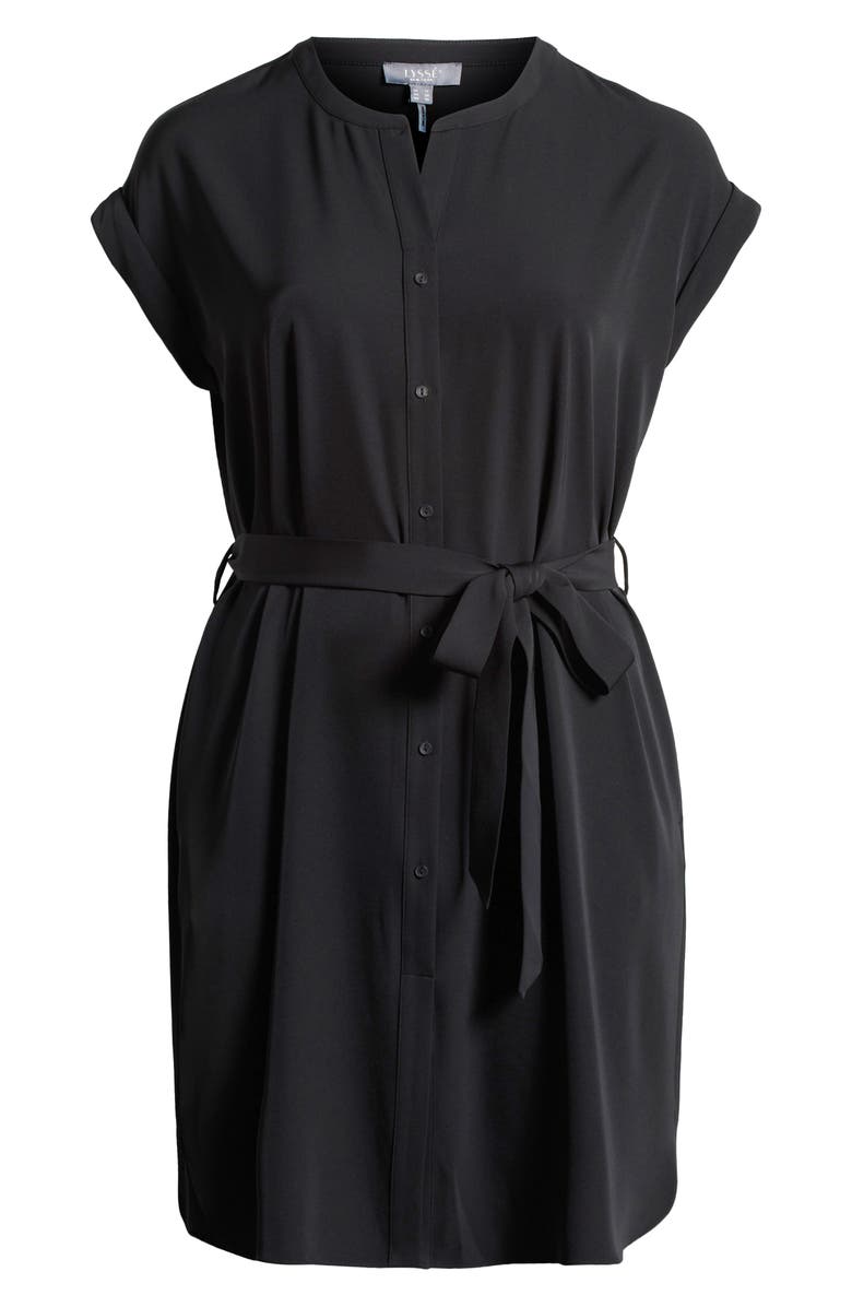 Lysse Blakely Knit Shirtdress, Alternate, color, Black