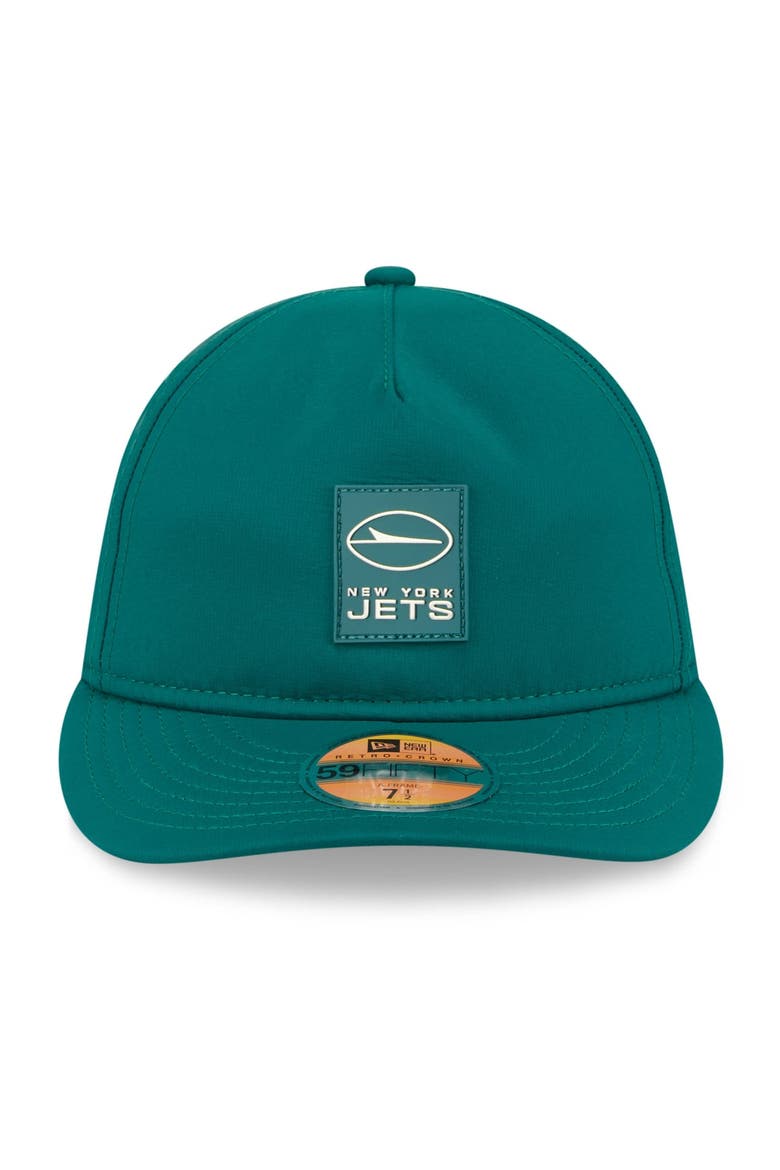 Men's New Era Green New York Jets 2025 Sideline  Retro Crown 59FIFTY Fitted Hat, Alternate, color, Green