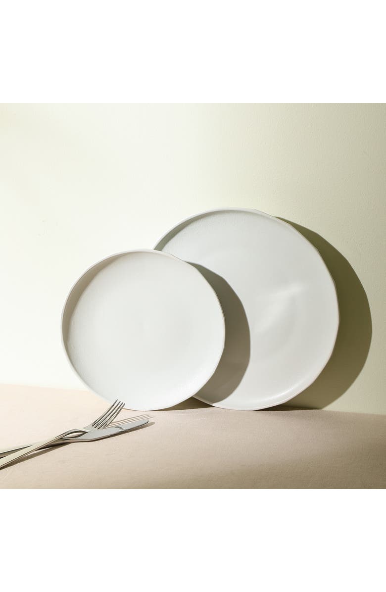 Stone Lain Rio Stoneware 4-Piece Dinner Plate Set, Alternate, color, Beige
