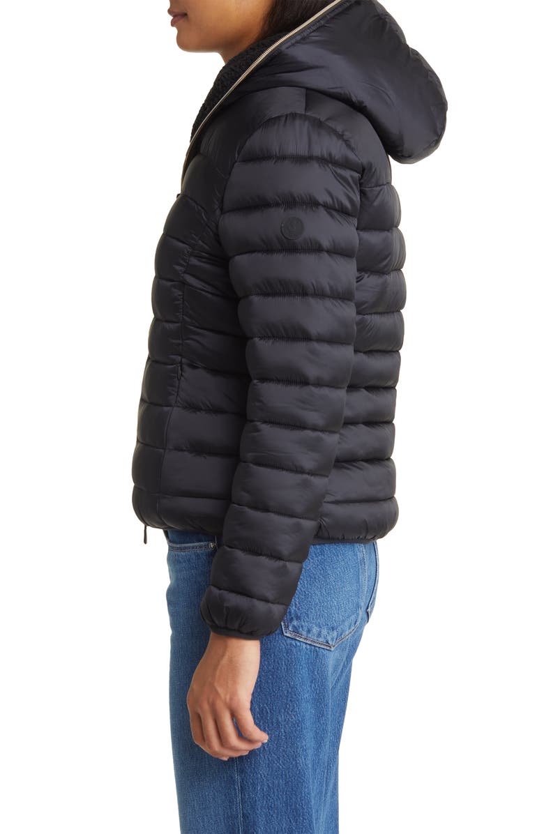 Save The Duck Elvira Water Resistant Hooded Puffer Jacket, Alternate, color,