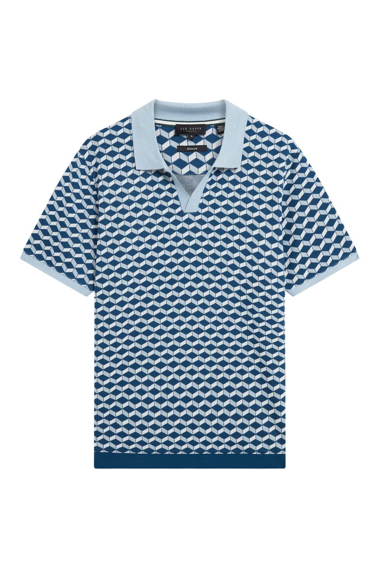 Lirien Johnny Collar Polo, Alternate, color, DK-BLUE