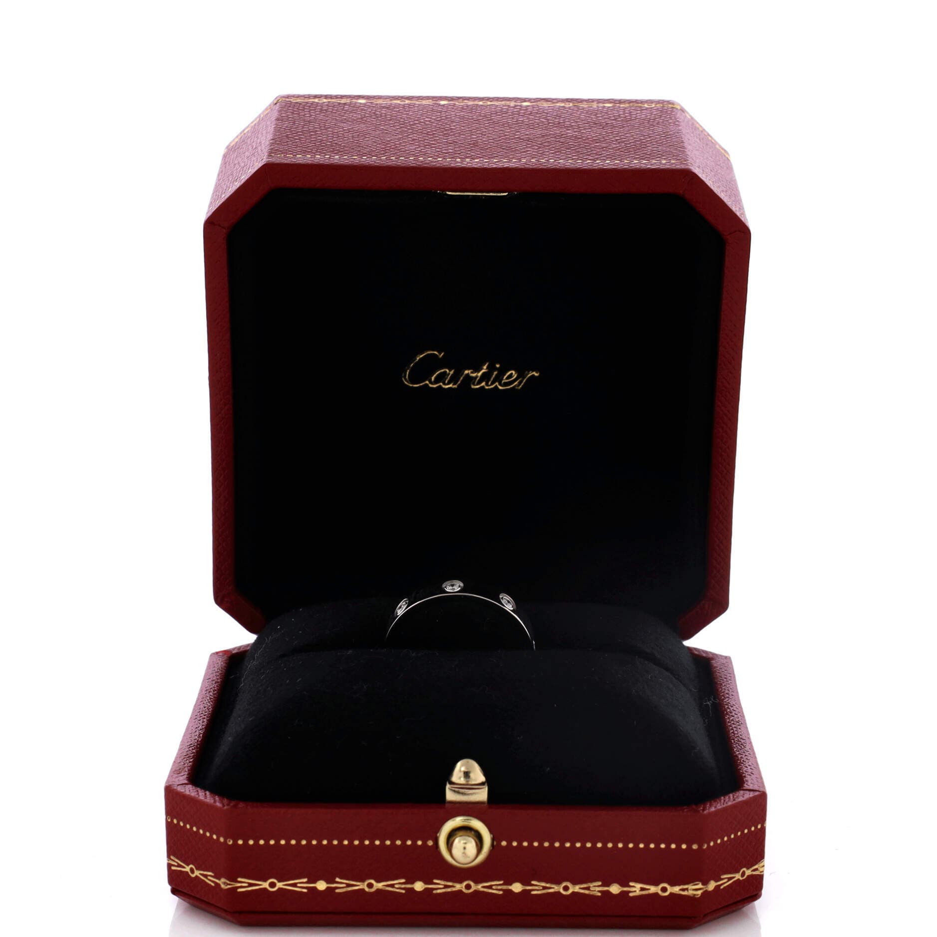 Love Wedding Band 8 Diamonds Ring 18K White Gold with Diamonds, Alternate, color, Metallic Gold