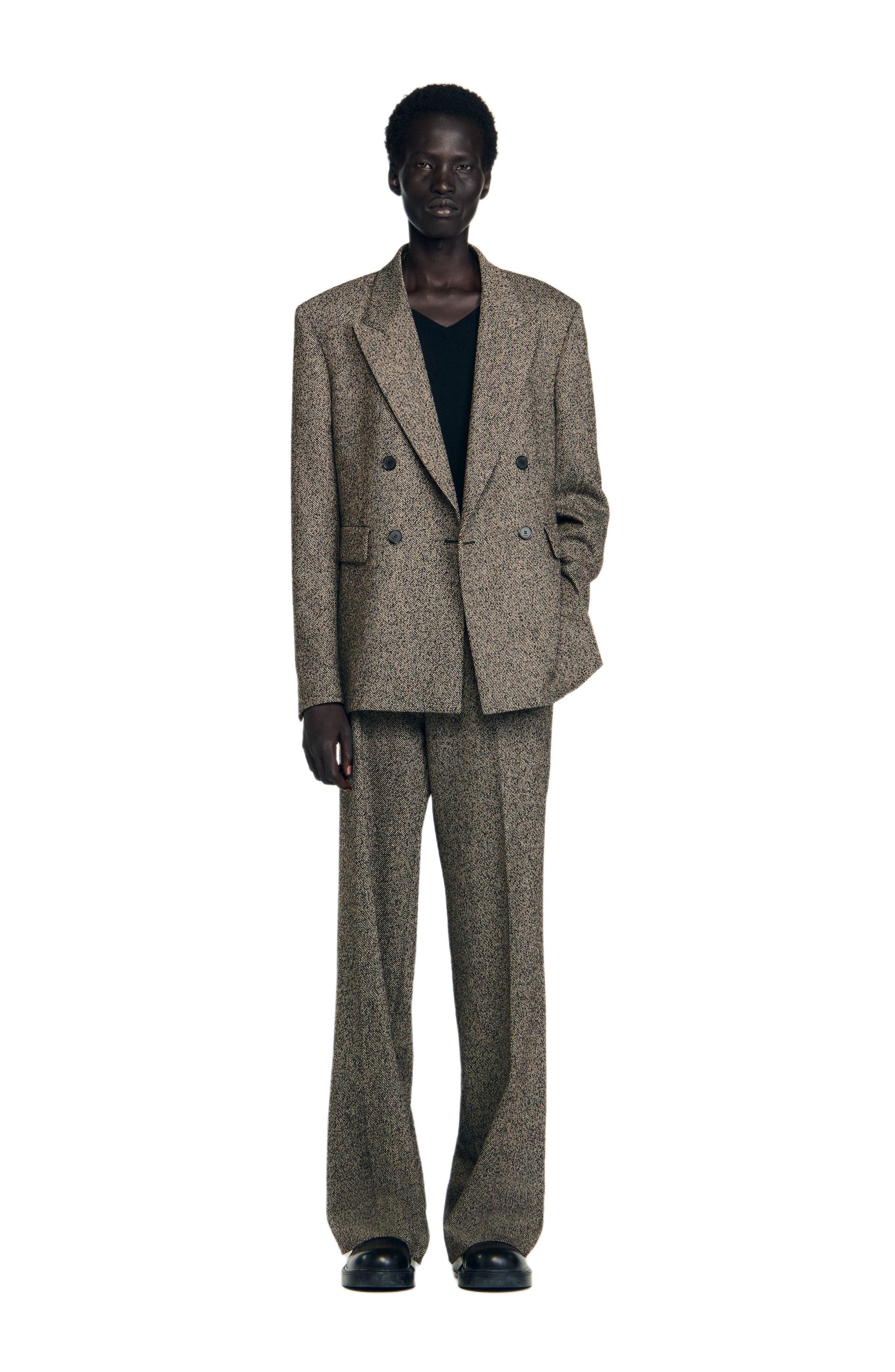 Double-breasted suit jacket