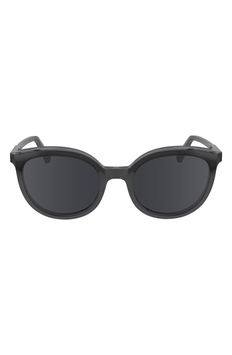 Longchamp 50mm Round Sunglasses, Main, color, Black/ Grey