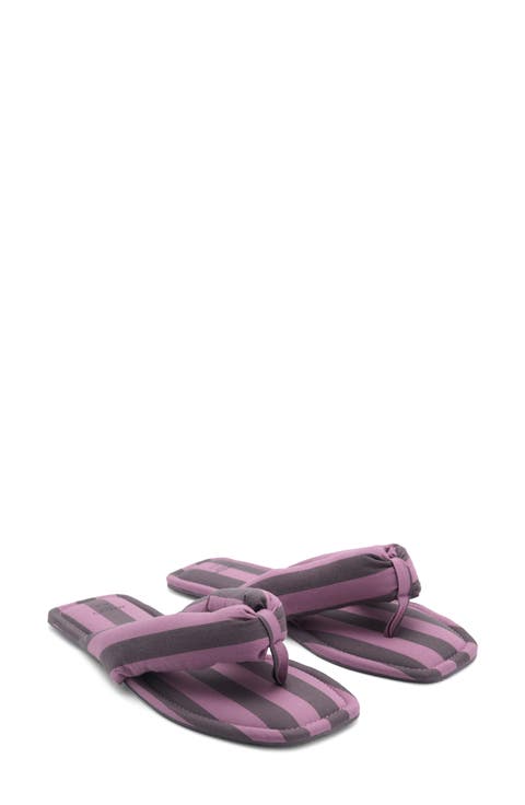 Stripe Puffer Flip Flop (Women)