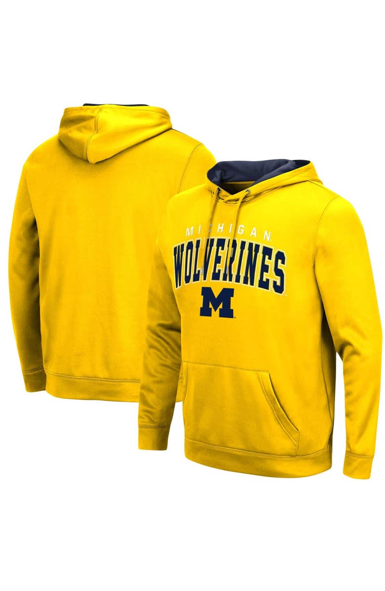 COLOSSEUM Men's Colosseum Maize Michigan Wolverines Resistance Pullover Hoodie, Main, color, Maize
