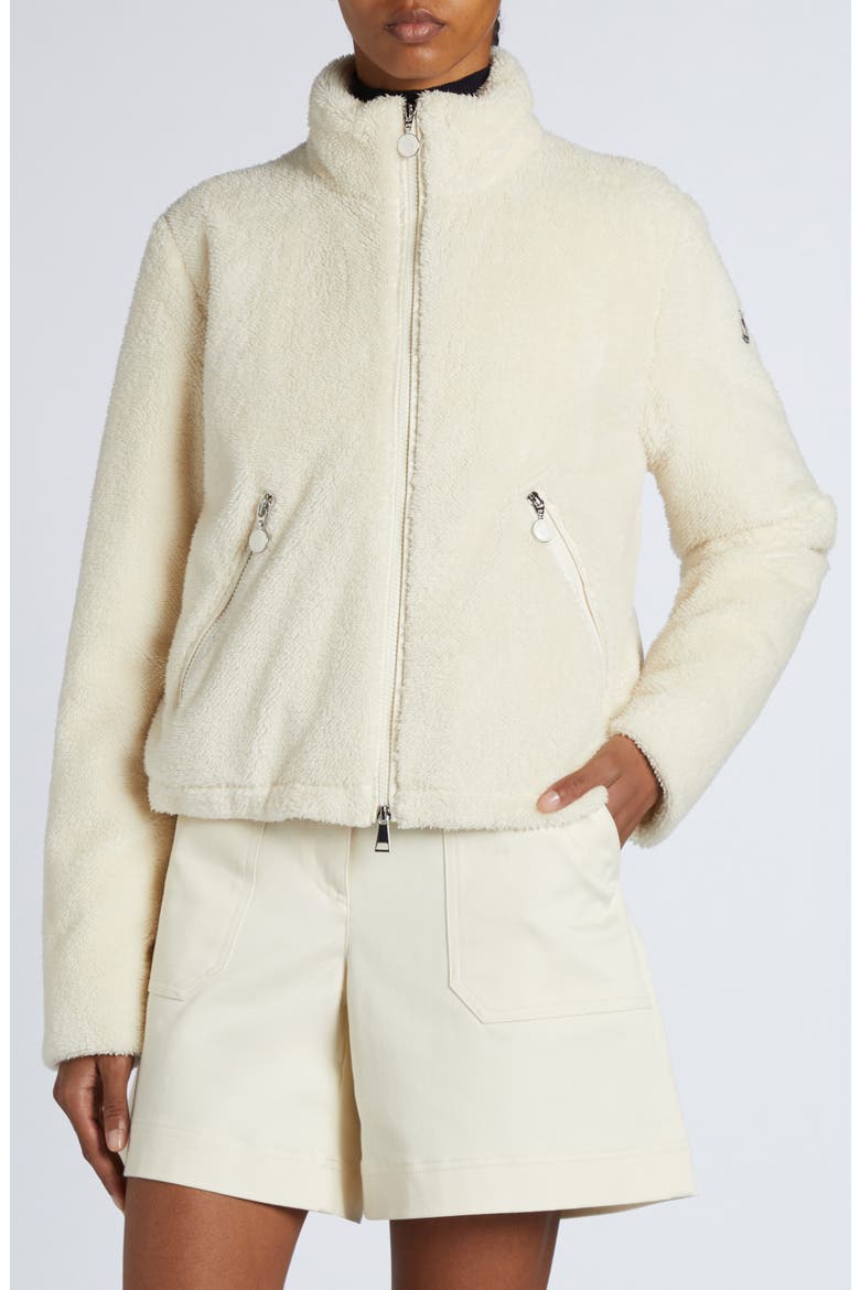 Polignac Teddy & Quilted Nylon Down Jacket, Alternate, color, SILK WHITE
