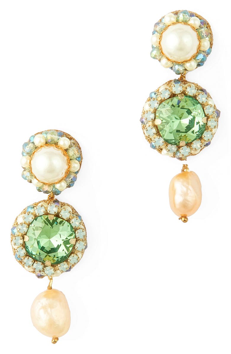 Deepa Gurnani Mukta Drop Earrings, Main, color,