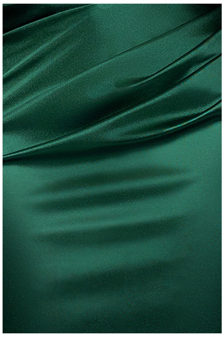 Satin Column Gown, Alternate, color, HUNTER