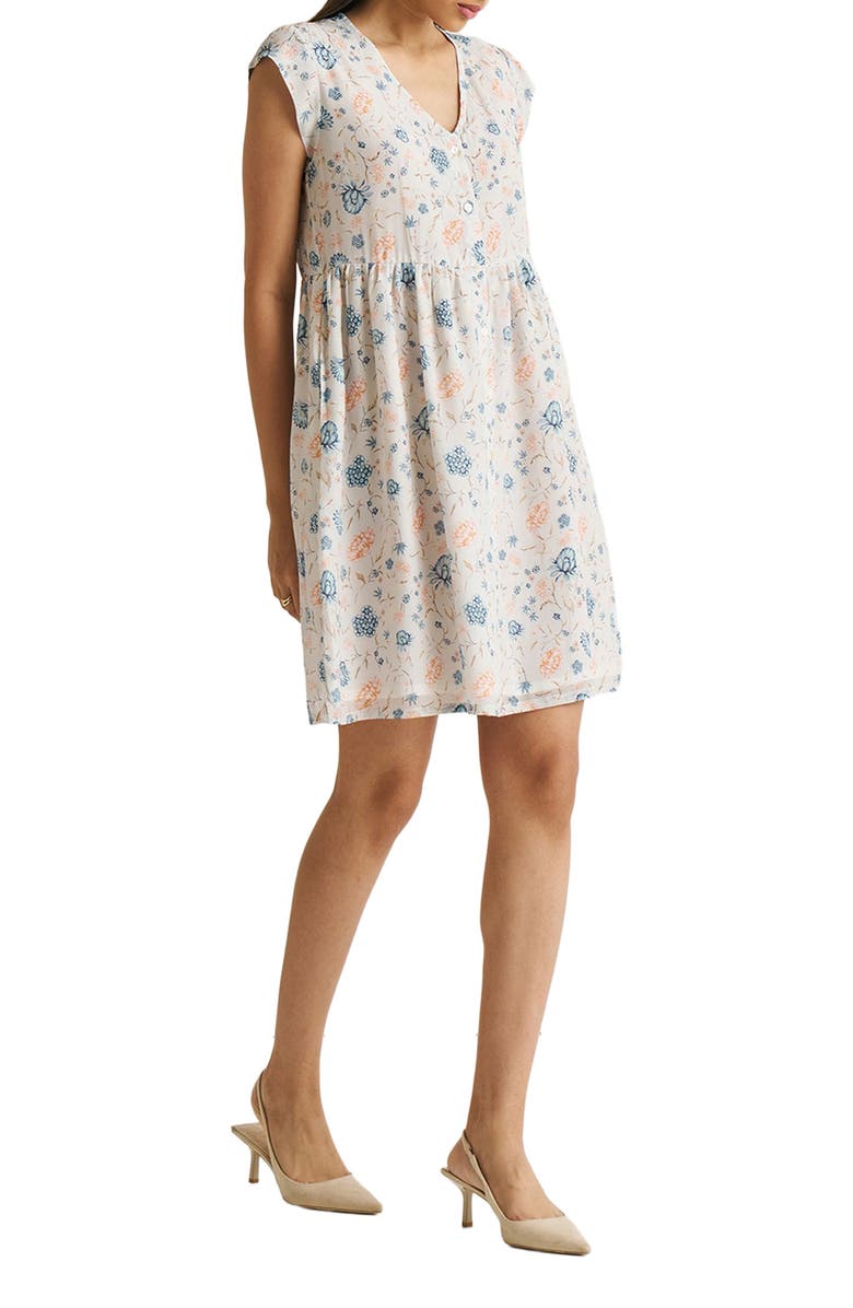 Reistor Cap Sleeved Short Dress, Main, color, Azalea Allure