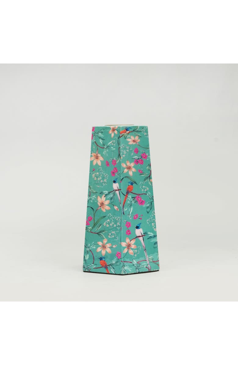 Mela Artisans Aqua Flora Hexagonal Candleholders, Main, color, Aqua Flora