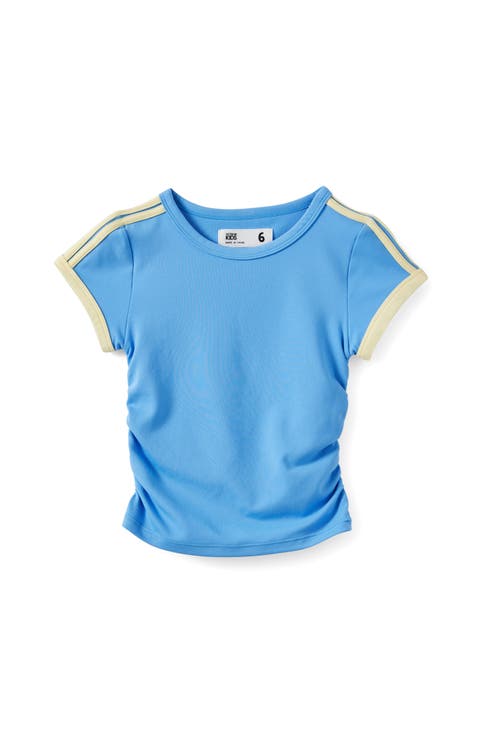 Kid's Soft Stretch Active Gathered Short Sleeve Baby Tee