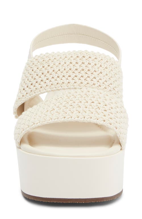 Nordstrom Rack Cassie Platform Wedge Slingback Sandal In Ivory Vanilla