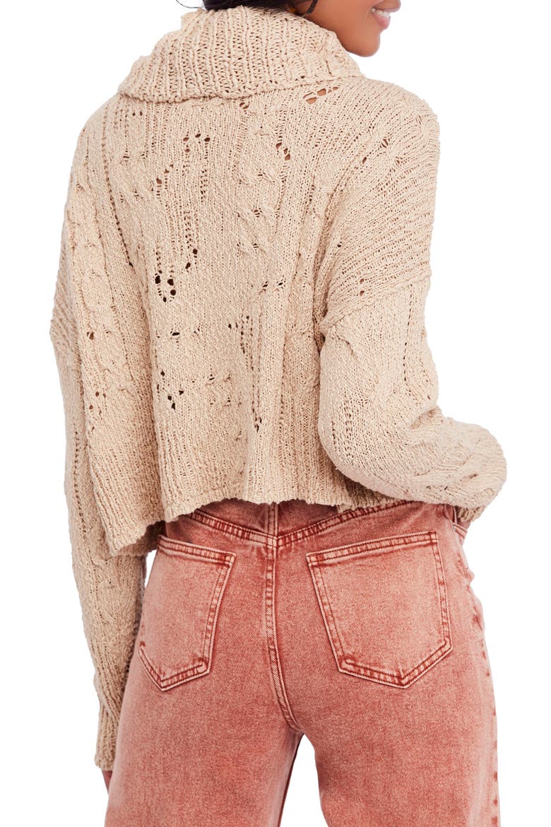 Shades of Dawn Crop Sweater, Alternate, color, IVORY