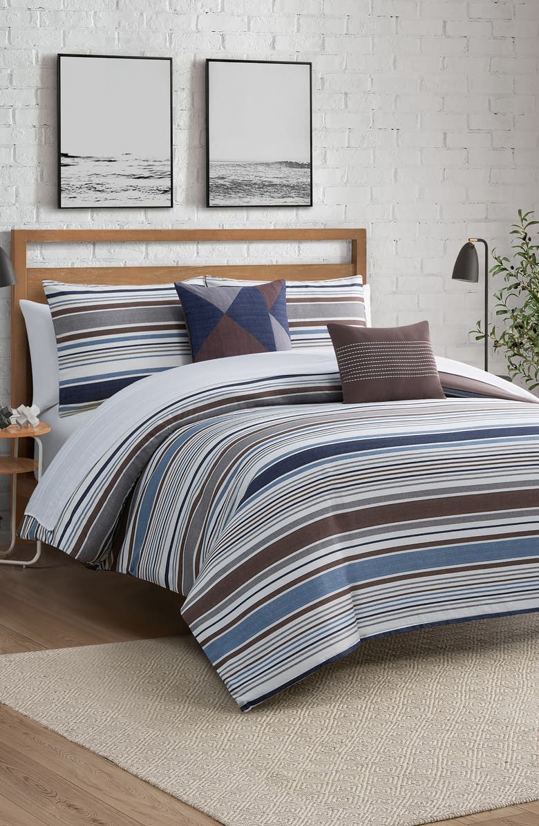 Lucky Brand Monterey Stripe 3-Piece Comforter Set, Alternate, color, Monterey Comforter Set