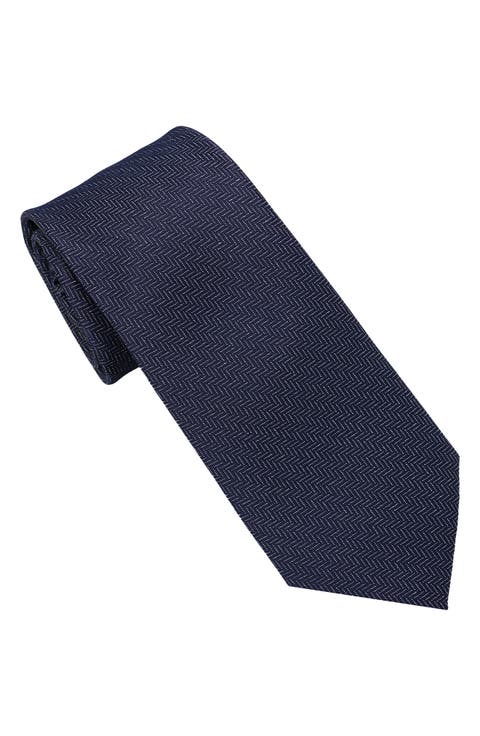 Herringbone Print Tie