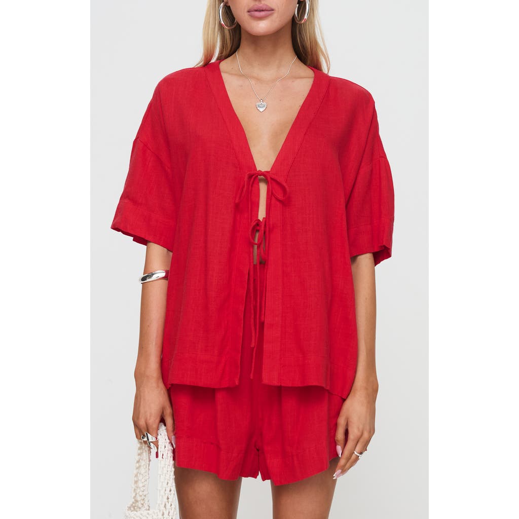 Princess Polly Illumine Split Top & Drawstrings Shorts Set