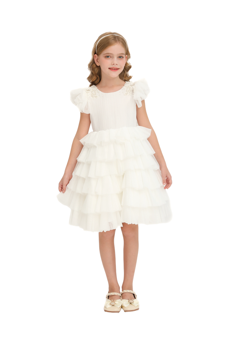 Elrose Dress, Alternate, color, White