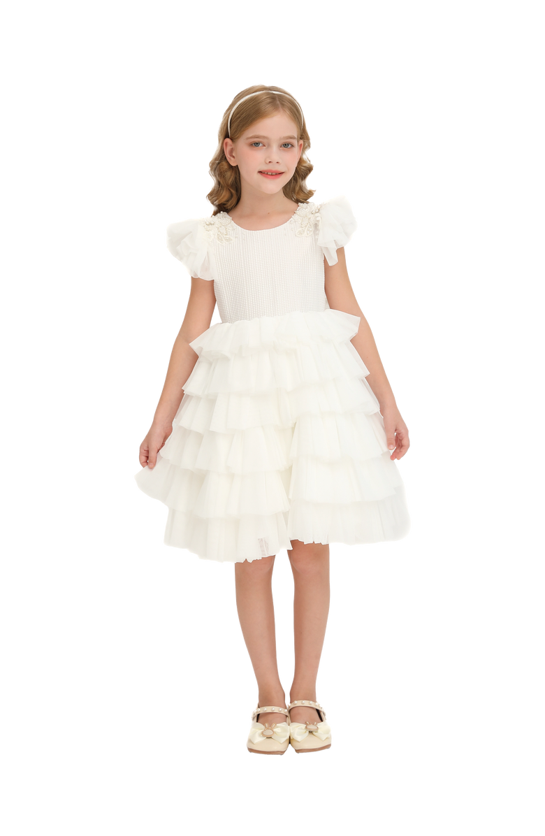 Tulleen Elrose Dress, Alternate, color, White