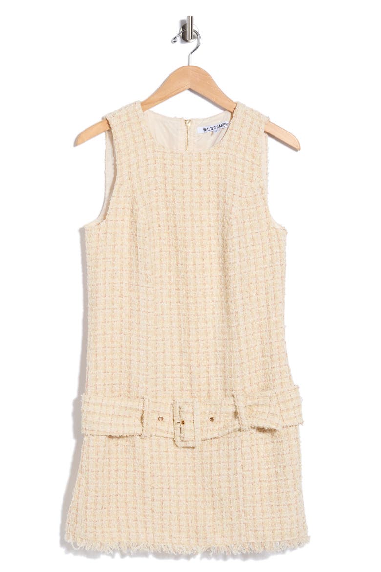Vanna Tweed Shift Dress, Alternate, color, SAHARA TWEED