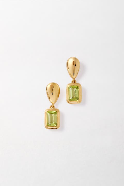 Pebble Birthstone Drop Earrings