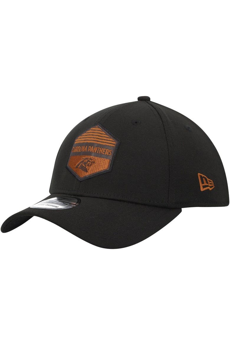 Men's New Era Black Carolina Panthers Gulch 39THIRTY Flex Hat, Main, color, Black