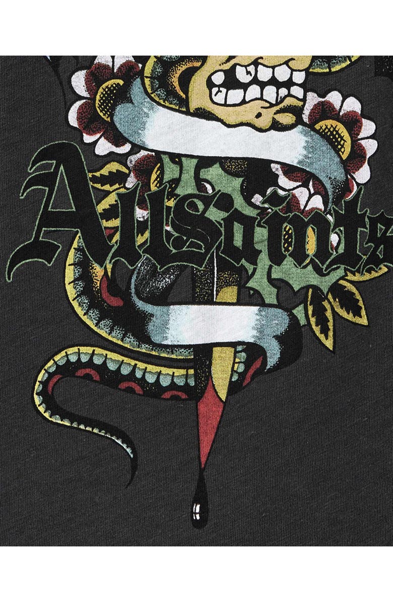 AllSaints Sabre Cotton Graphic T-Shirt, Alternate, color, Washed Black