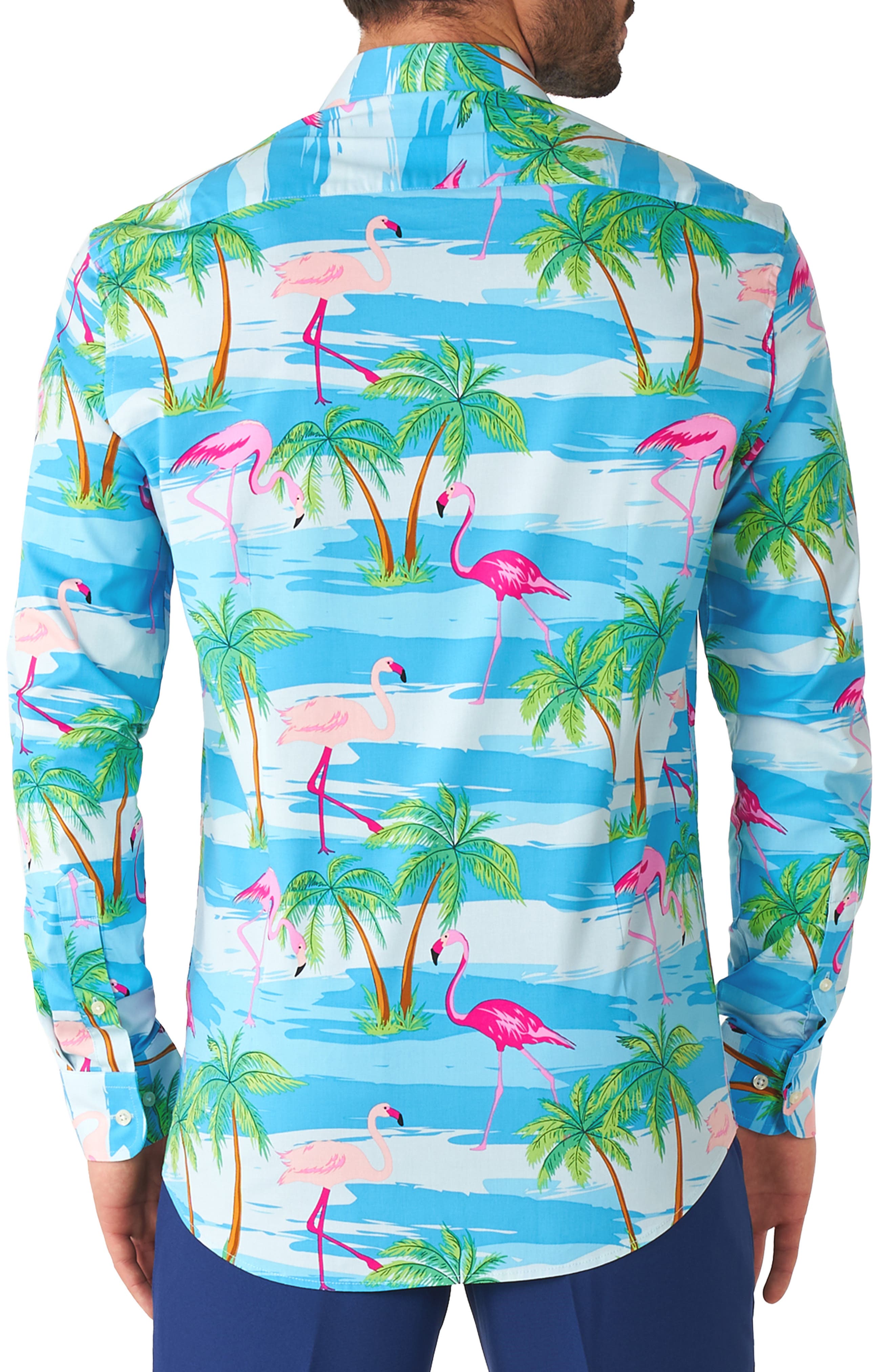 Flaminguy Trim Fit Button-Up Shirt - image 2
