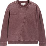 CITY BLUES Reverse French Terry Spliced Sweatshirt