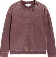 CITY BLUES Reverse French Terry Spliced Sweatshirt