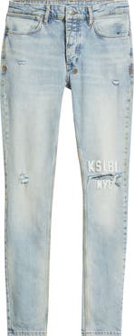 Ksubi Van Winkle Kasper Blue Ripped Skinny Jeans