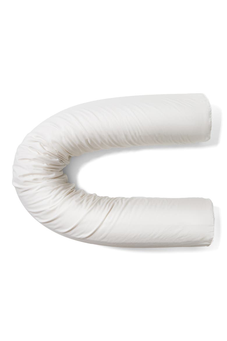 Organic Latex Molded Body Pillow, Main, color, ALPINE WHITE