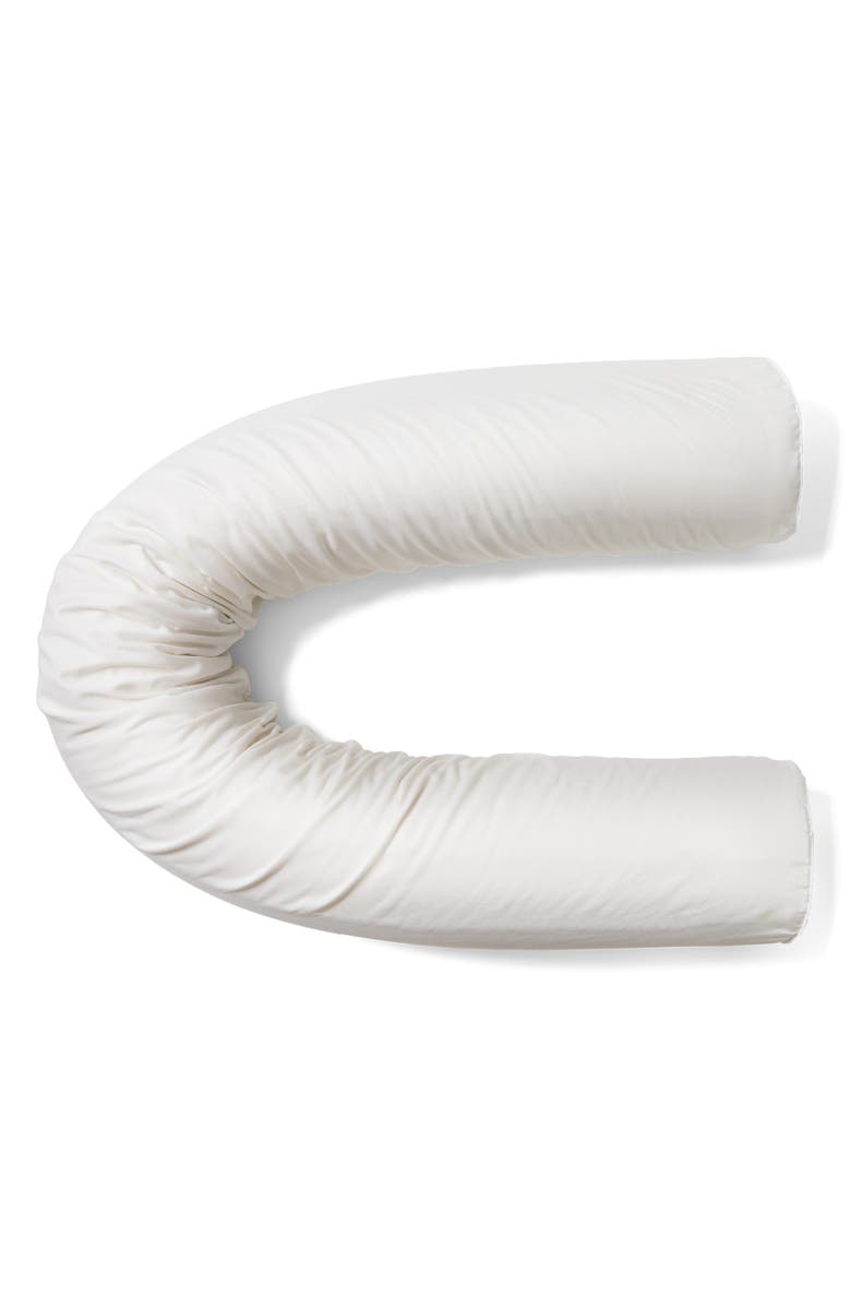 Coyuchi Organic Latex Molded Body Pillow, Main, color, Alpine White