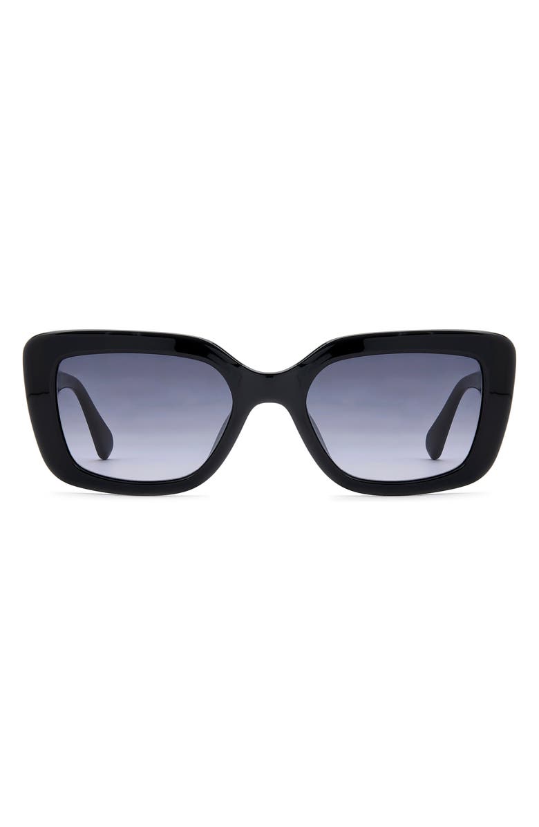 Fossil 52mm Gradient Rectangular Sunglasses, Main, color, Black/ Dark Grey Sf