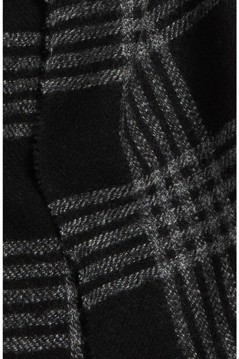 Plaid Cashmere Scarf, Alternate, color, BLACK GREY
