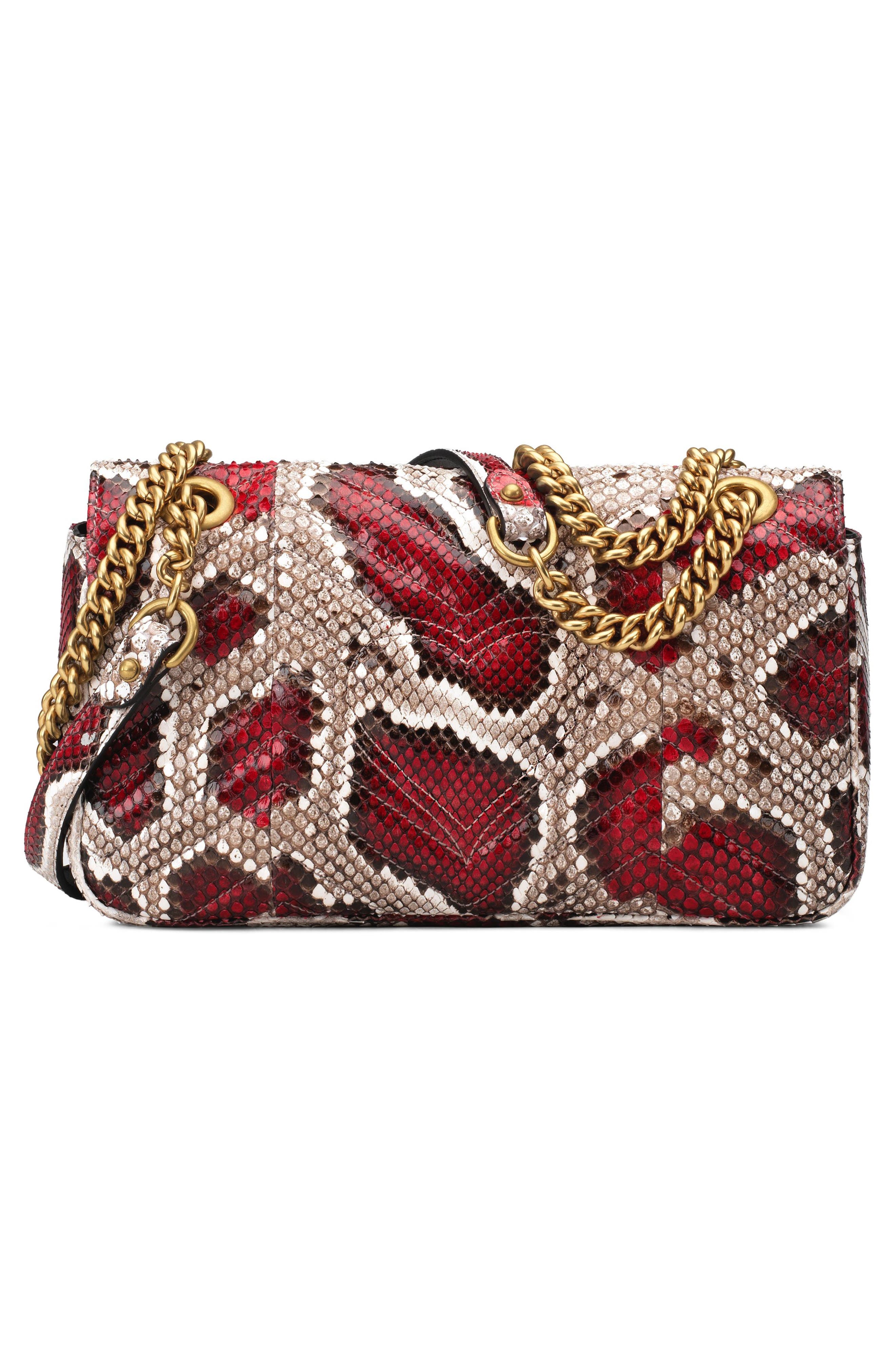 Gucci Marmont 2.0 Genuine Python Shoulder Bag, Alternate, color, 