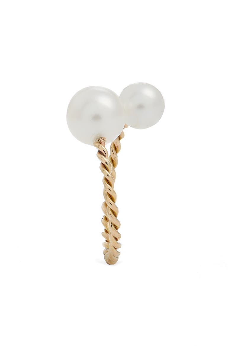 Genuine Pearl Open Ring, Alternate, color, YELLOW GOLD