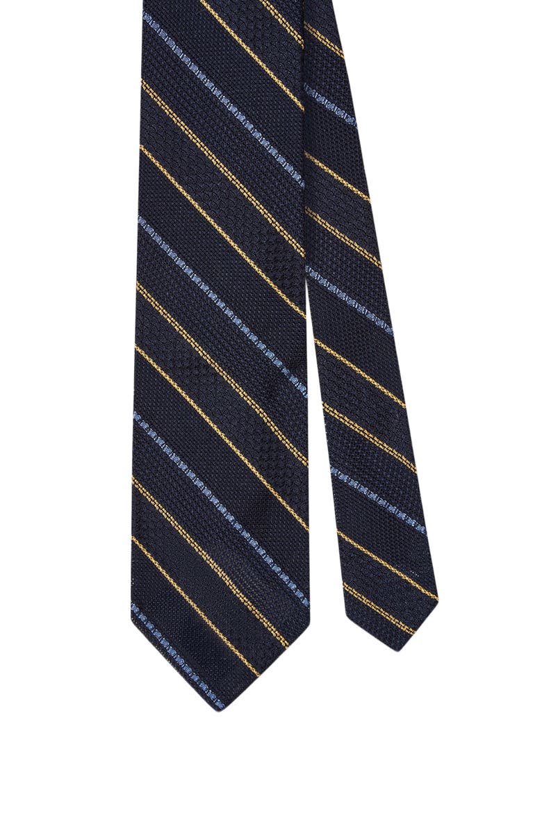 Duvall Grenadine RT Signature Necktie, Main, color, Navy Multi