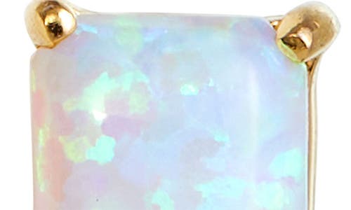 Savvy Cie Jewels Vermeil Sterling Silver Emerald Cut Cz Box Stud Earrings In Gold