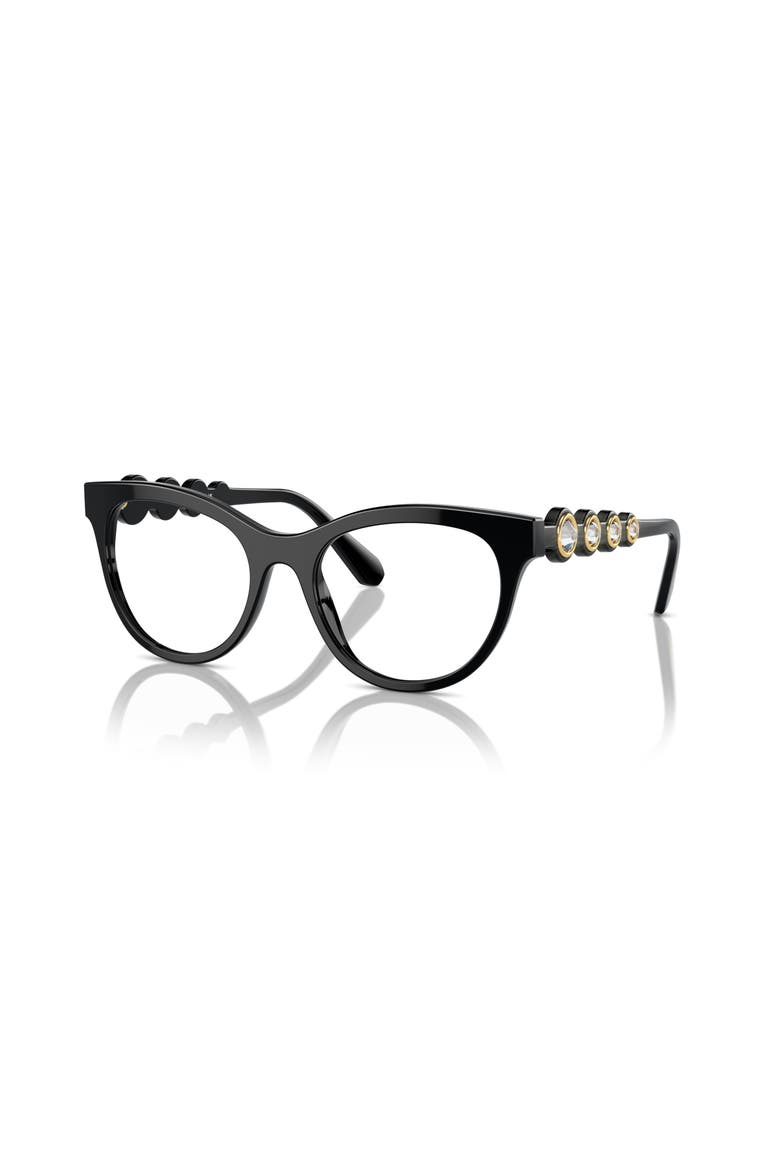 52mm Round optical glasses, Main, color, Black