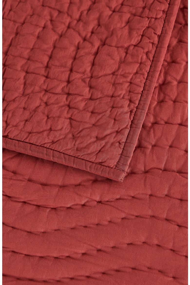 Voile Solid Cotton Quilt & Sham Set, Alternate, color, BURGUNDY