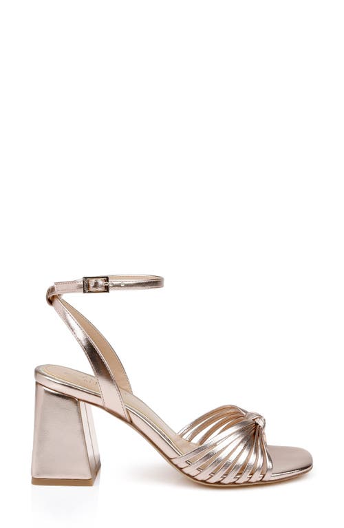 Jewel Badgley Mischka Nariah Ankle Strap Sandal In Rose Leather
