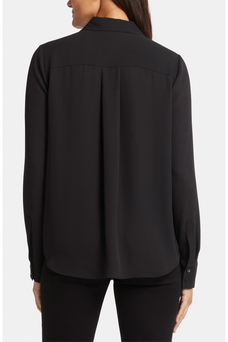 Tuxedo Button-Up Shirt, Alternate, color, BLACK