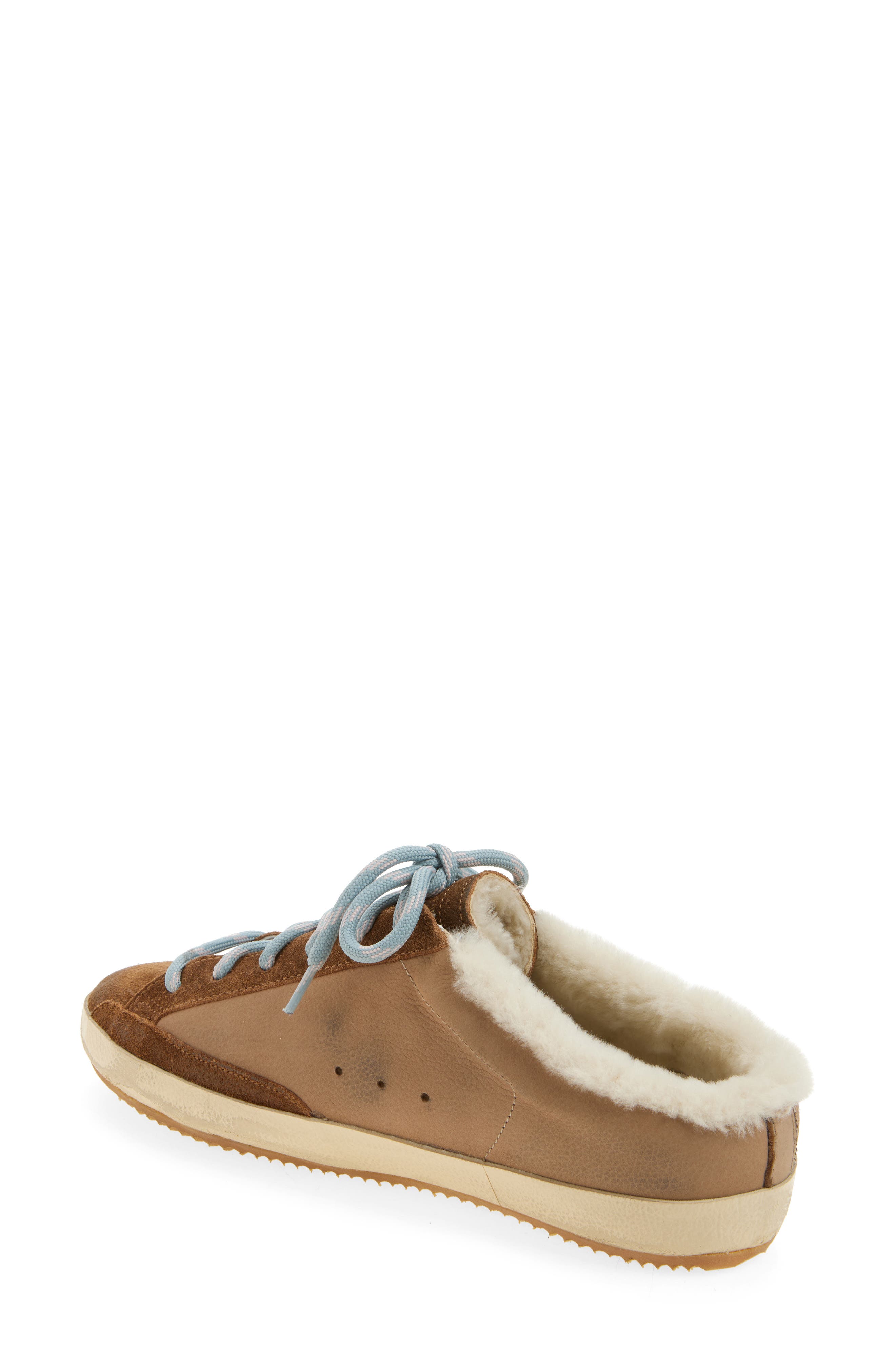 Golden Goose Super-Star Faux Shearling Lined Mule Sneaker, Alternate, color, Beige/ Cream