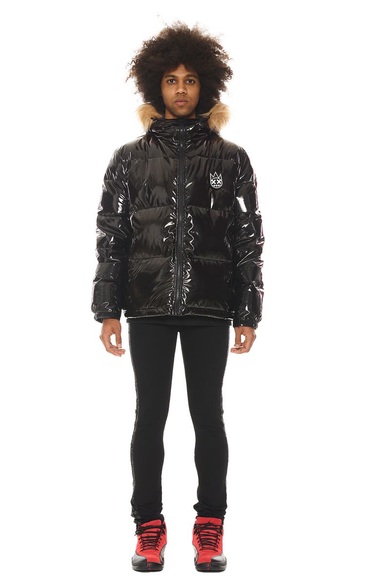 Cult of Individuality Down Puffer Jacket with Faux Fur Trim, Alternate, color, 