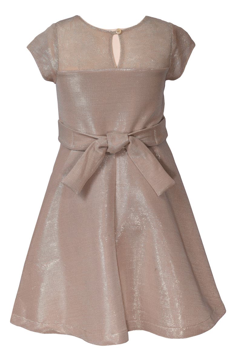 Iris & Ivy Kids' Metallic Rhinestone Fit & Flare Party Dress, Alternate, color, 