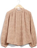 & Other Stories Floral Appliqué Blouse