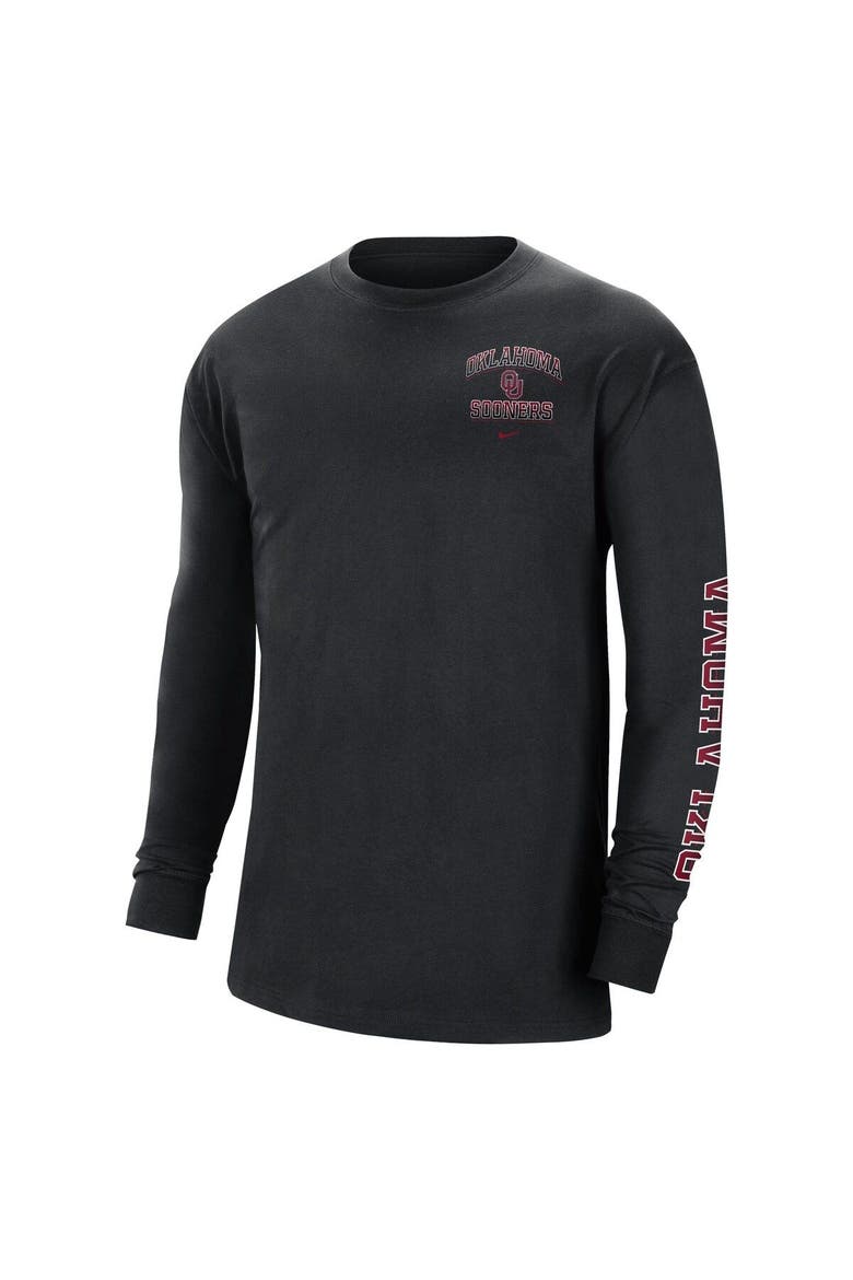 Men's Nike Black Oklahoma Sooners Tour Max 90 Long Sleeve T-Shirt, Alternate, color, Black