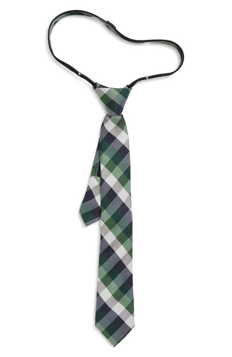 Kids' Anders Check Pre Tied Silk Blend Tie (Big Kid)