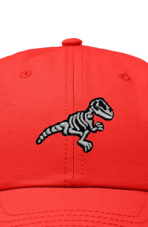 Dalix Fossil Embroidered Outdoor Hat In Red